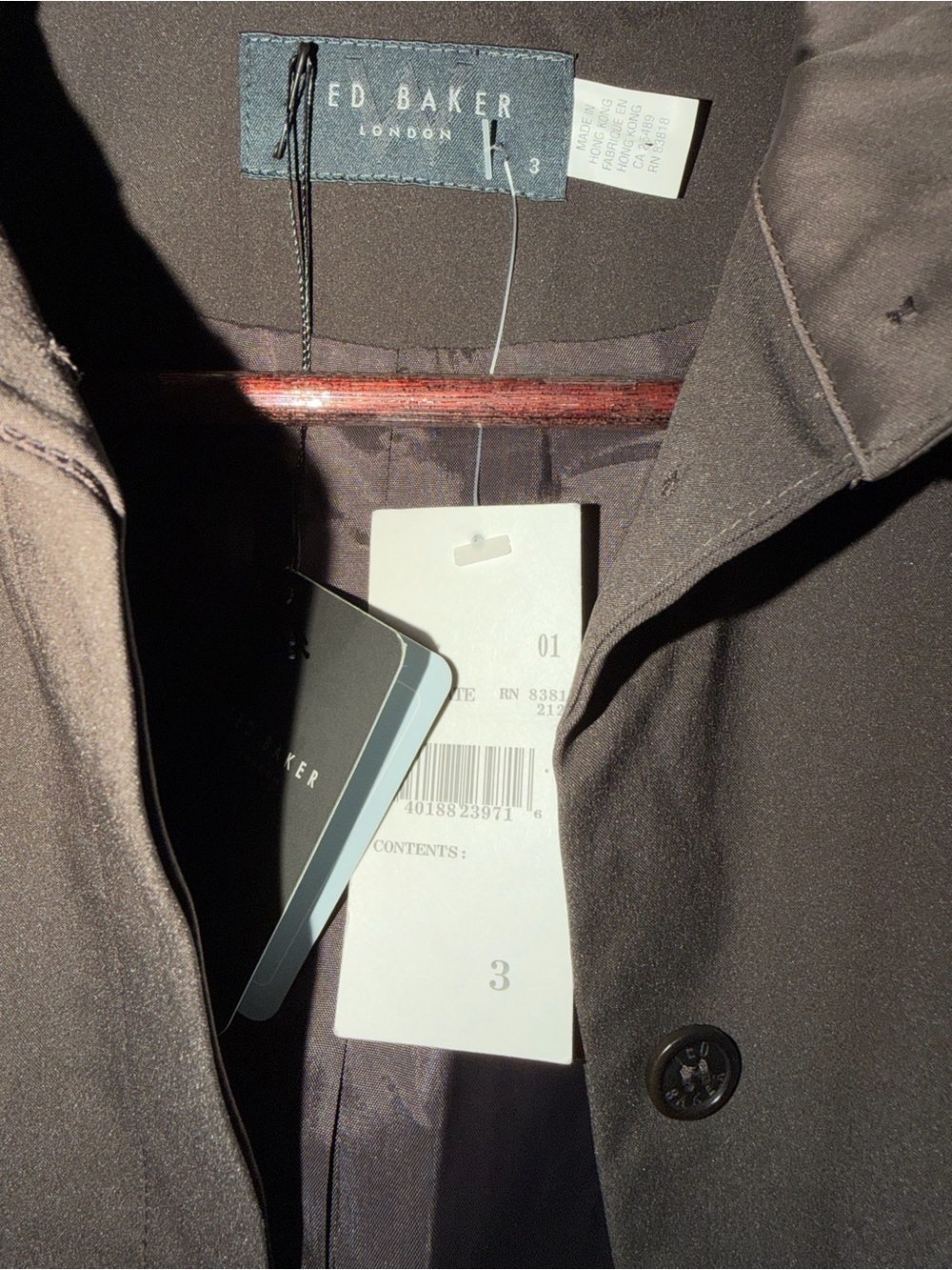 Ted Baker Brown Button-Front Jacket - Picture 5 of 5